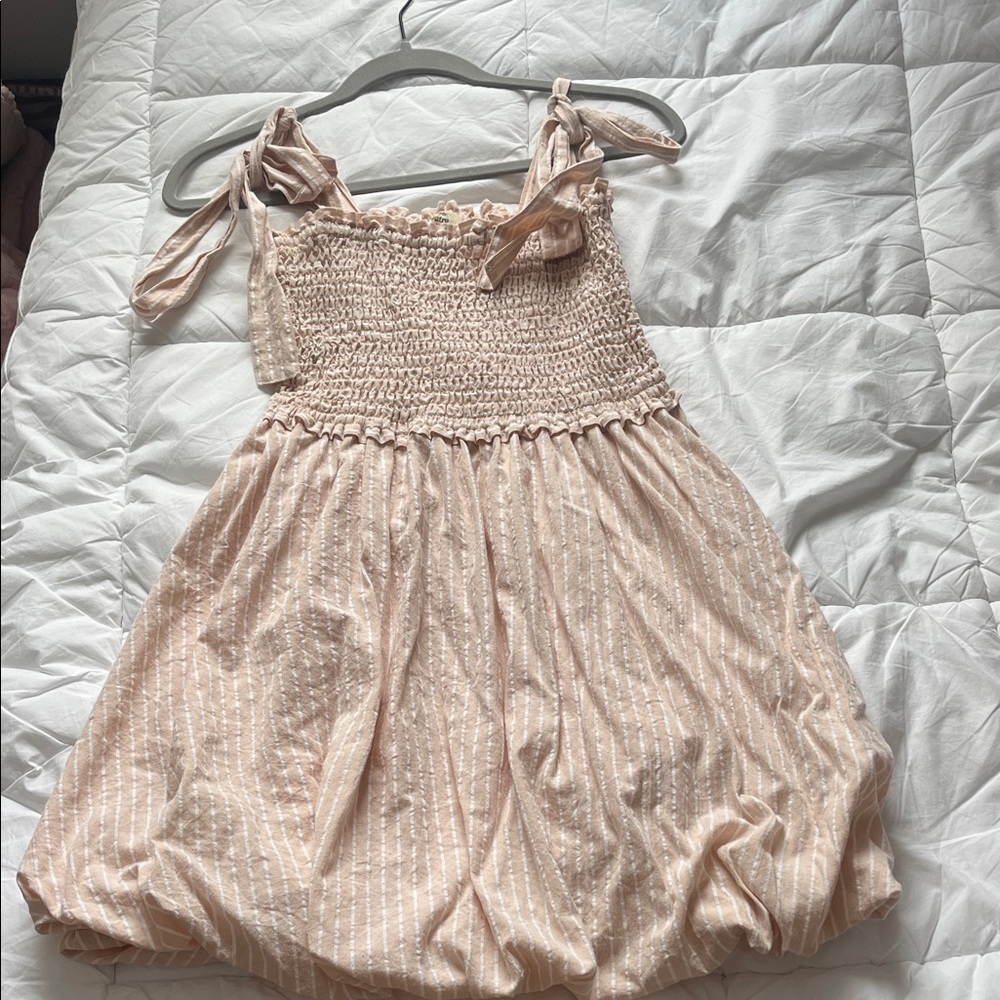 Adorable Cream Dress with Bow Straps